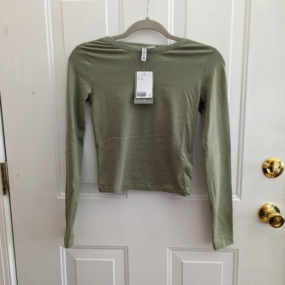 Olive Green Basic Long Sleeve